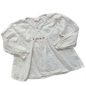 Powell Craft Embroidered Polka Dot Girl’s Blouse